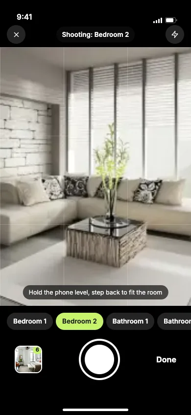 Taking listing photos room by room